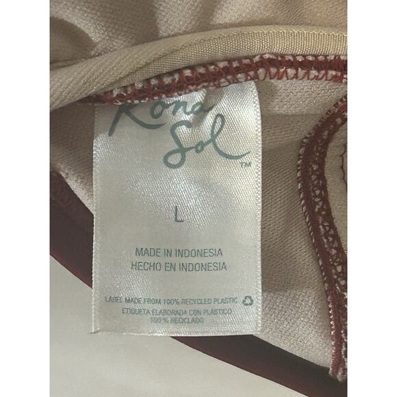 Kona Sol Red One Piece Swimsuit size L - Picture 3 of 3